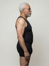 UNDR Core Support Compression Vest Tank Top in black, front view