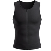 UNDR Zip Closure Compression Vest in black, flat lay