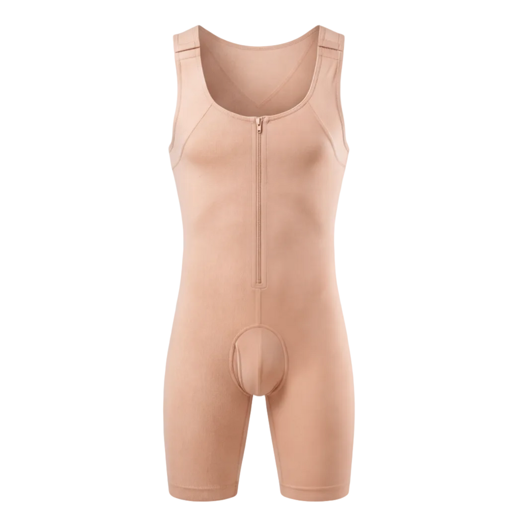 Beige compression base layer on a white background