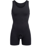 Black bodysuit on a white background