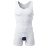 UNDR Full Compression Body in white, flat lay