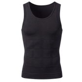 UNDR Core Support Compression Vest Tank Top in black, flat lay