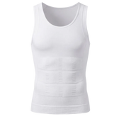UNDR Core Support Compression Vest Tank Top in white, flat lay