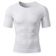 White compression shirt on a white background